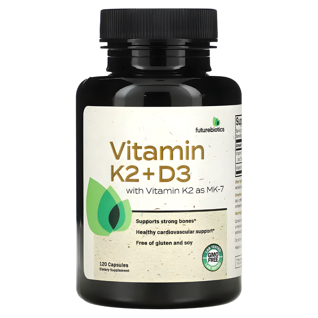 Vitamin K2 + D3 with Vitamin K2 as MK-7, 120 Capsules