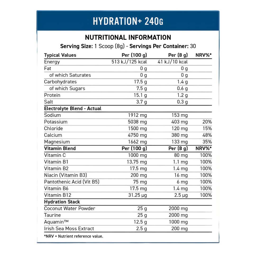 Hydration+ مسحوق إلكتروليت وفيتامين كامل